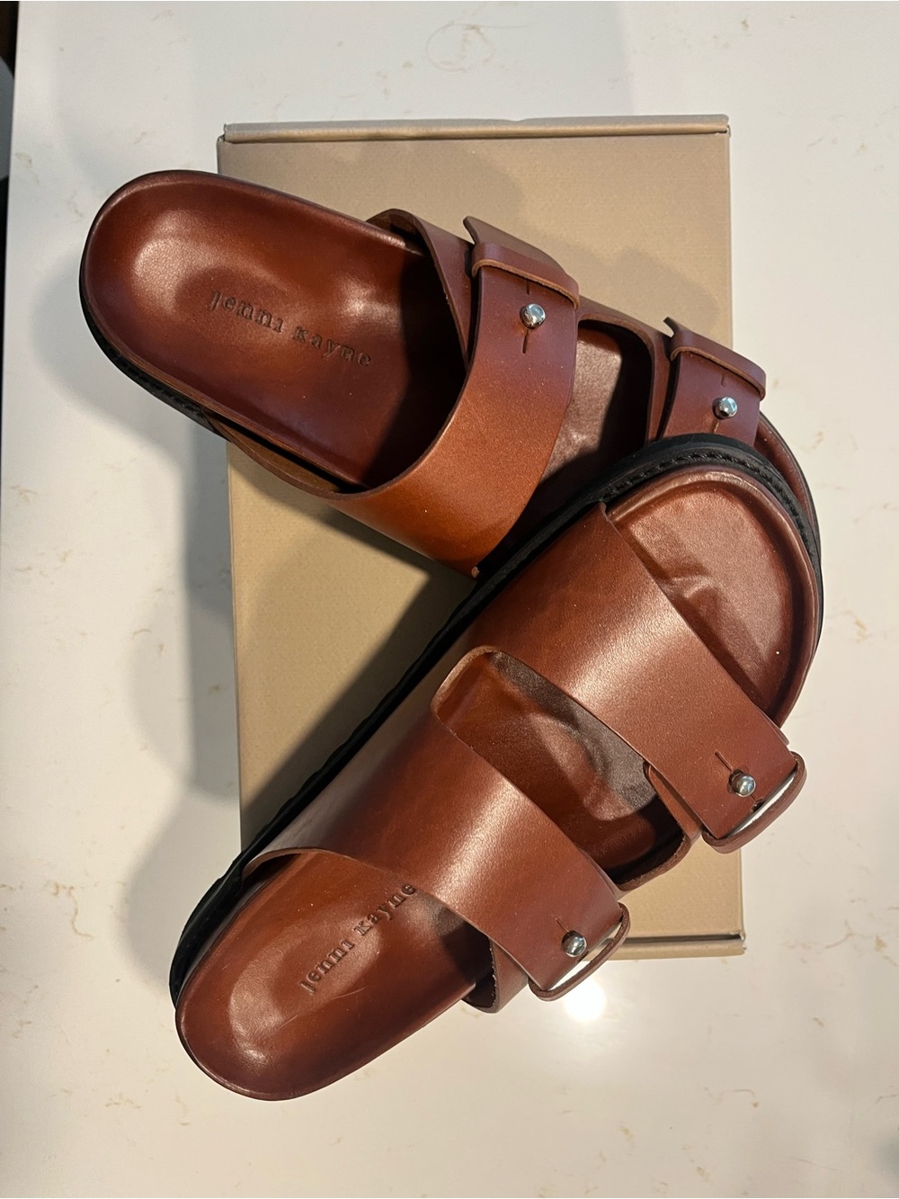 Hutton Slide Sandal Saddle